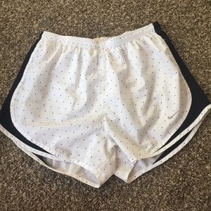 Black and white triangle Nike shorts